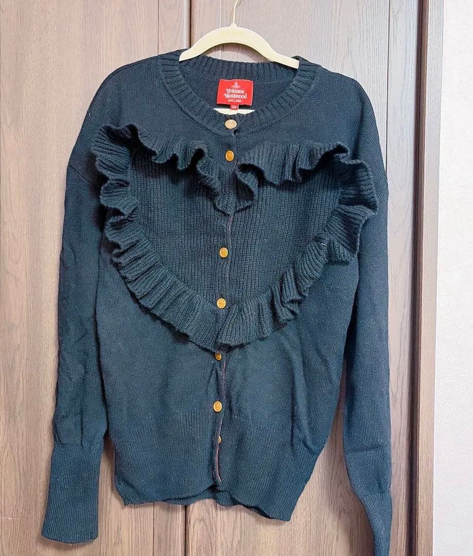ヴィヴィアンウェストウッド　レッドレーベル　ラブフリルニットカーディガン