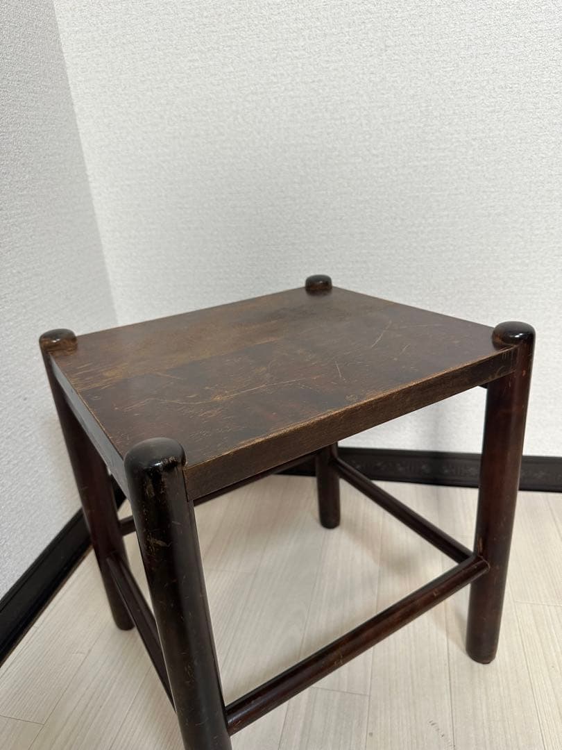 北海道民芸家具 スツール 椅子 サイドテーブル アンティーク調 レトロ ※i1※