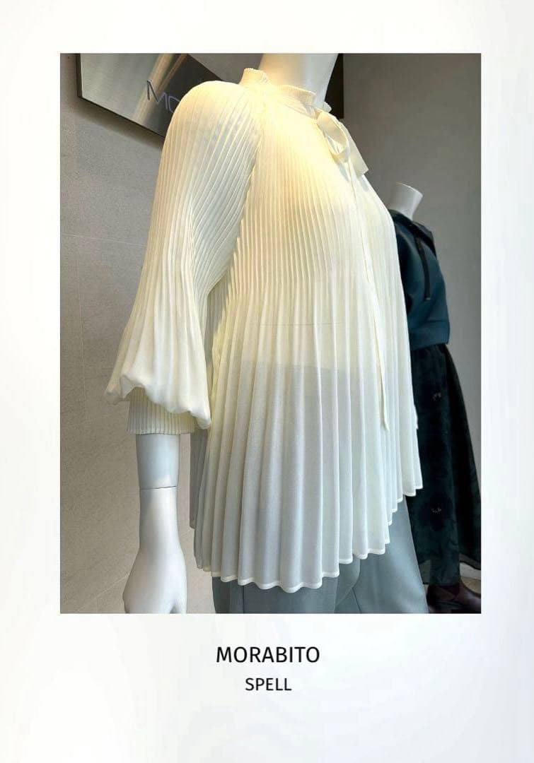MORABITO モラビト《 SPELLスペル 》プリーツ&ライトシアーブラウス