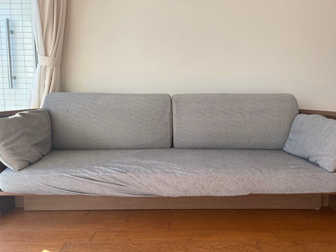 【美品】3wayベッドソファ(B1-USB2 GY/MBR)