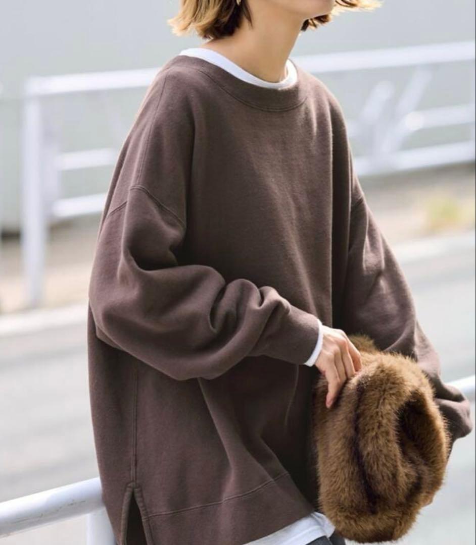 FRAMeWORK ボートネックワイドスウェット