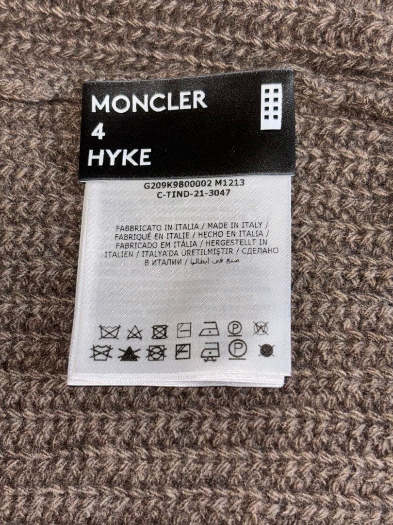 【最終値下げ】MONCLER :カシミヤリブ編みロング丈カーディガン 長袖