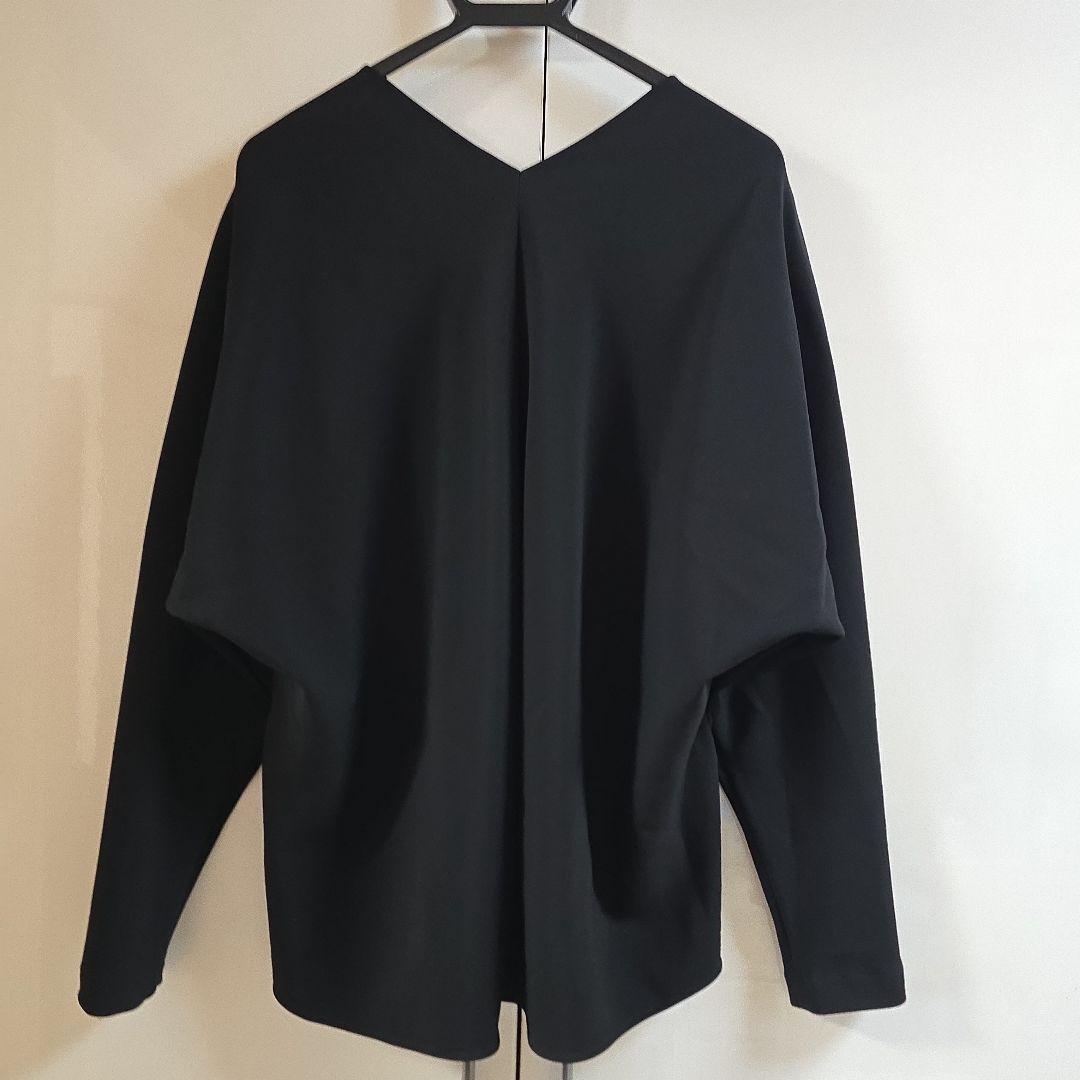 MUSE ドゥーズィエムクラス黒 Vネック長袖トップス