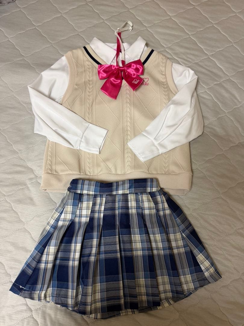 KO GYARU 制服風 セーターとスカートセット 130