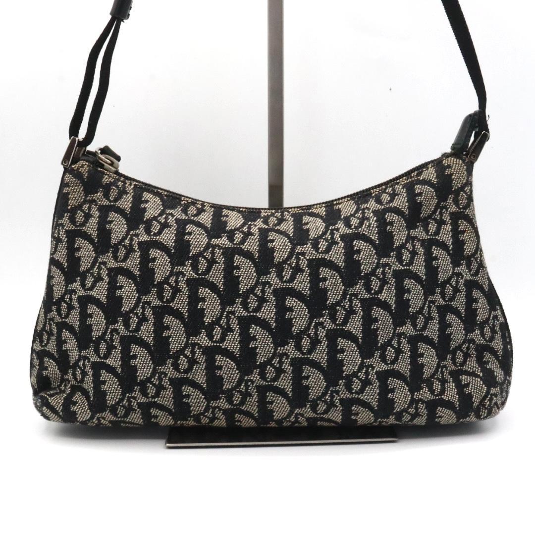 美品　クリスチャン　ディオール　トロッター　ハンドバッグ　ブラック