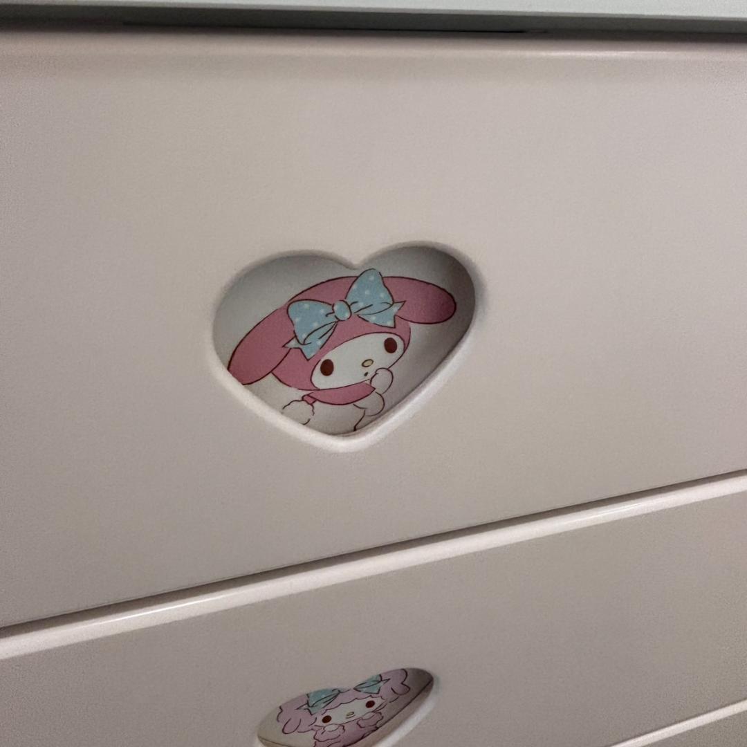 マイメロ アルファタカバキッズ チェスト5段 木製 日本製 サンリオ タンス