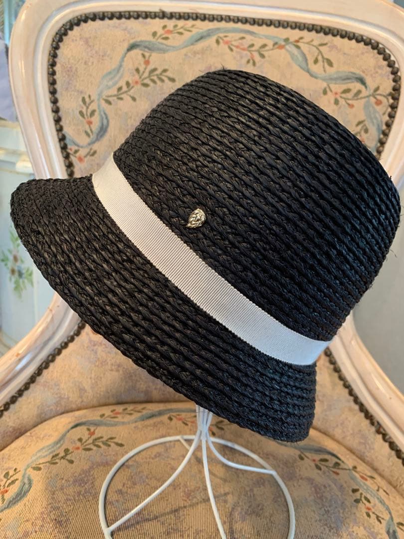 ヘレンカミンスキー　ラフィアハット 麦わら帽子　黒