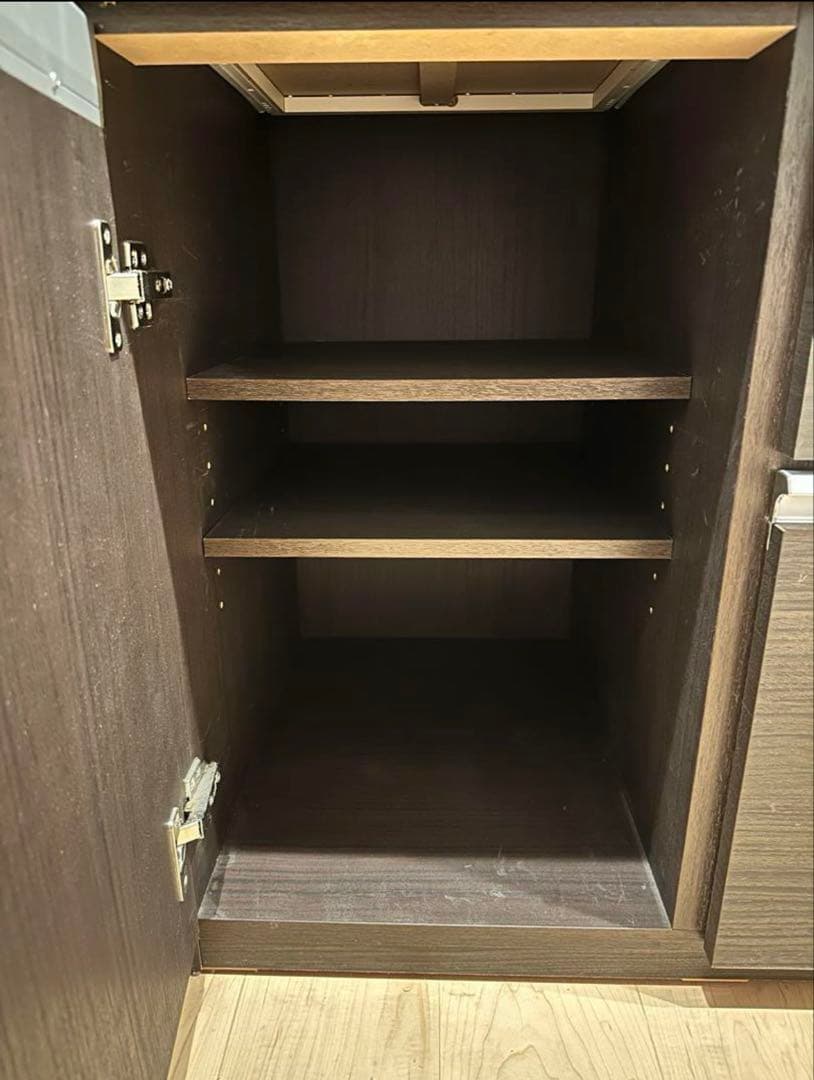 【値下】ニトリキッチンカウンター（キュリー2 120CT DBR）ダークブラウン