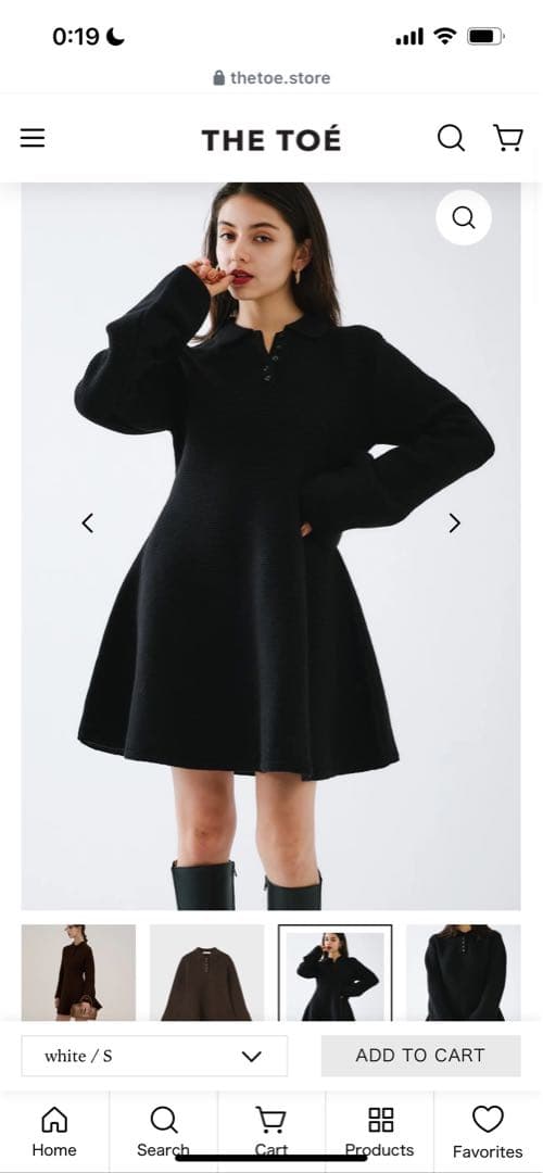 the toe Reims Flare Onepiece フレアワンピース　黒