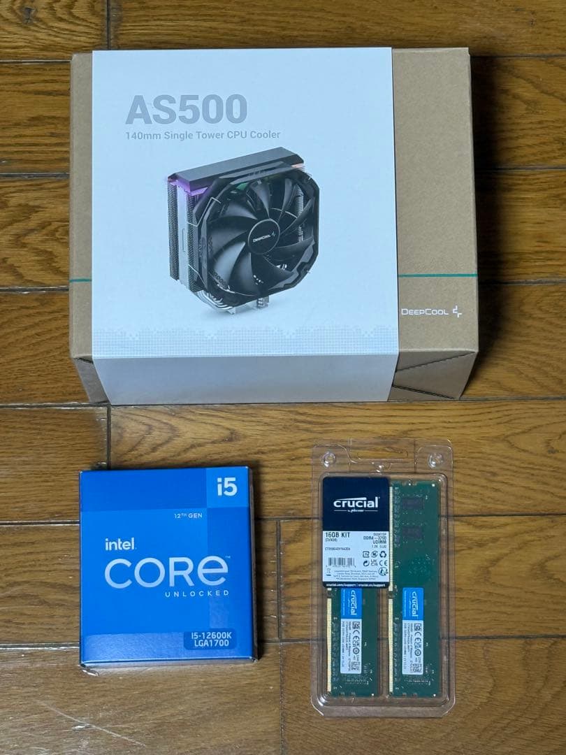 Core i5-12600K + DDR4 3200 8G×2枚 + AS500