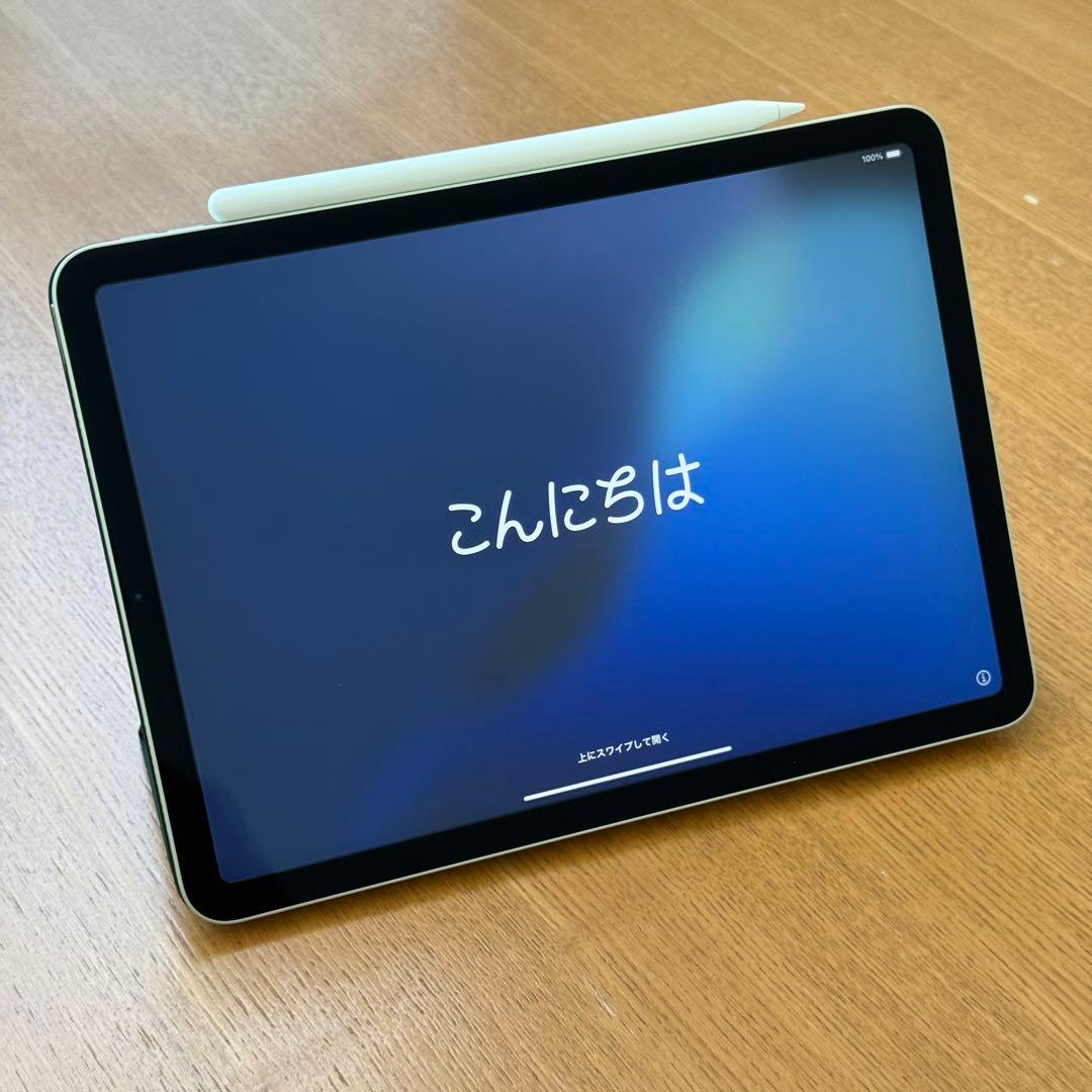 iPad Air 第4世代Wi-Fi グリーン 純正カバー アップルペンシル