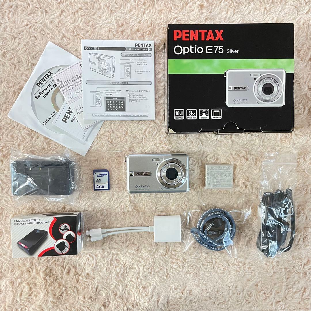 スマホ転送OK✨PENTAX Optio E75✨動作確認済 可愛いコンデジ♪
