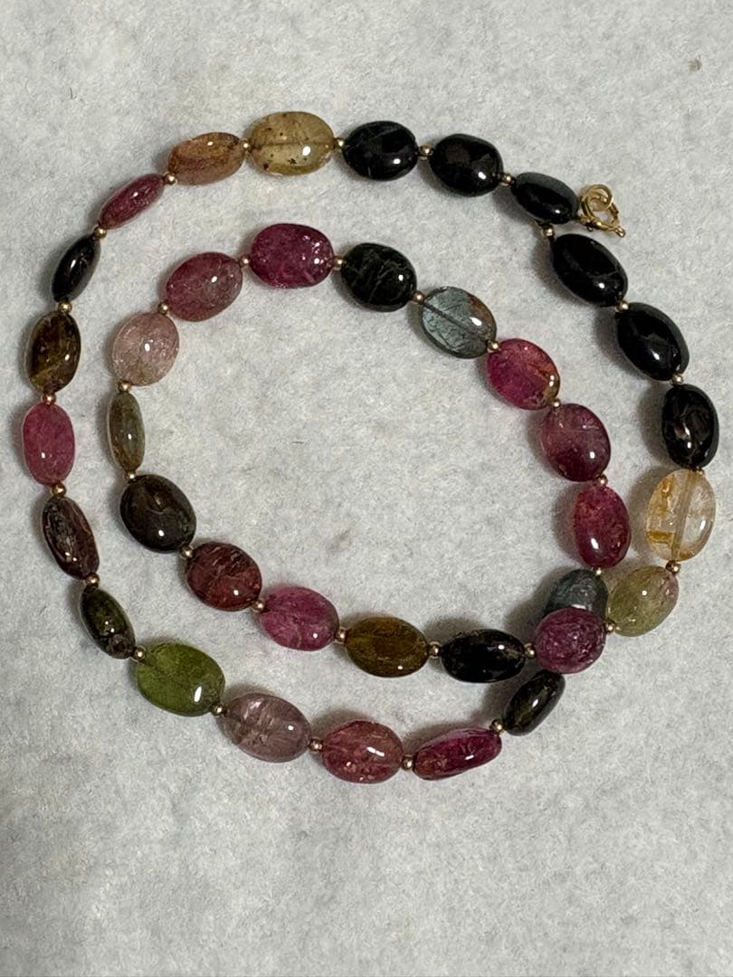 トルマリン　K18 ネックレス