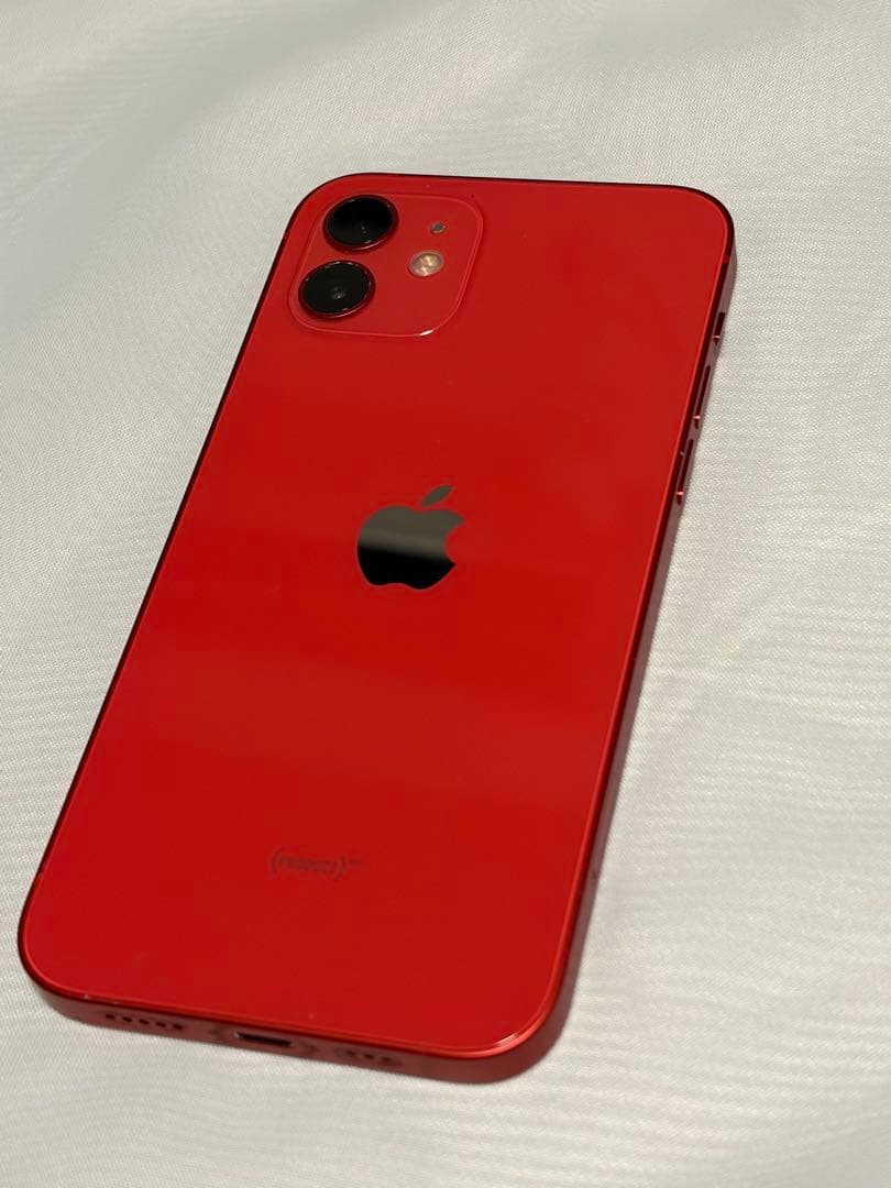 iPhone12 128GB RED SIMフリーバッテリー76%箱ケーブル付