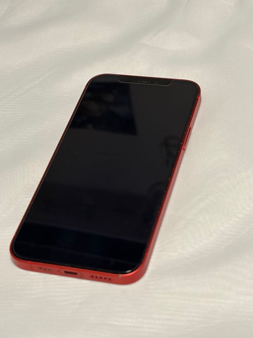 iPhone12 128GB RED SIMフリーバッテリー76%箱ケーブル付