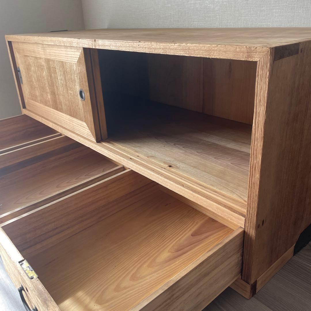 35)桐箪笥　アンティーク　チェスト　テレビ台　和箪笥　着物　おもちゃ箱　食器棚