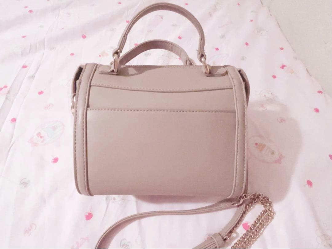 DIANA ミニボストンBAG トープゴウヒスムース/ライトブロンズグリッター