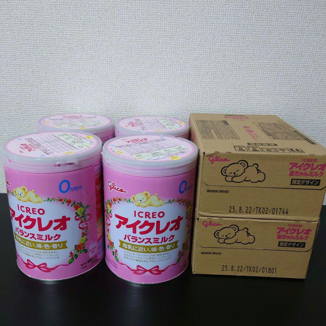 アイクレオ バランスミルク4缶と液体ミルク2箱(38本)