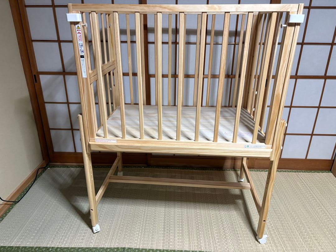 大和屋/ベビーベッド　そいねーるミニ　ナチュラル