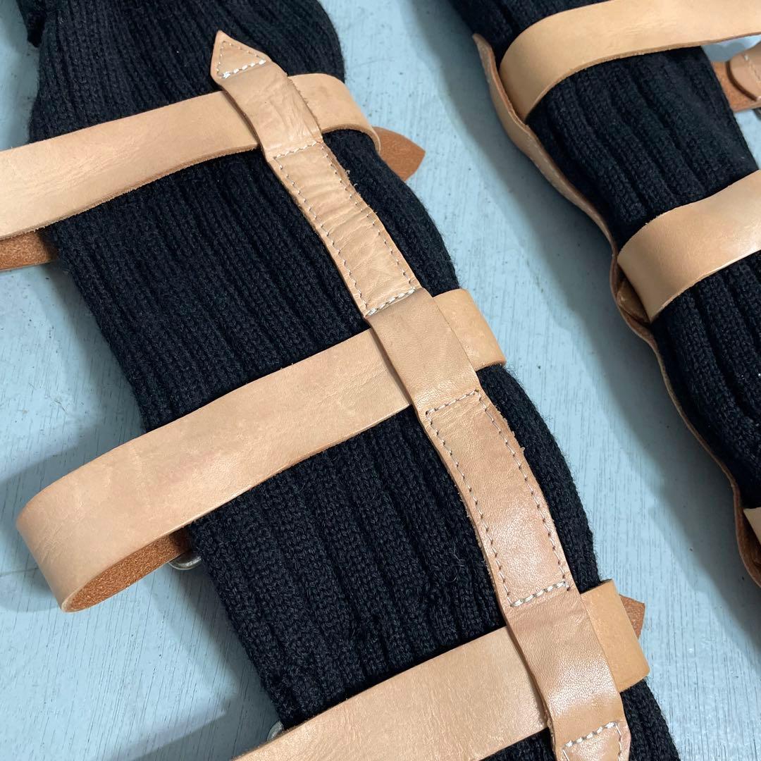 美品◆希少◆LIMI feuリミフゥ◆レザーレッグウォーマー◆サイズフリー