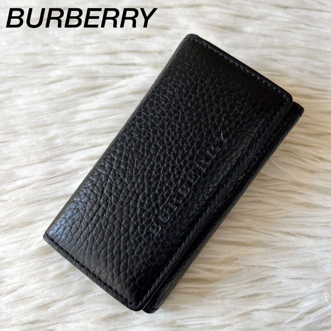 【新品未使用】バーバリー　裏地ノバチェック　レザー　5連キーケース　ユニセックス