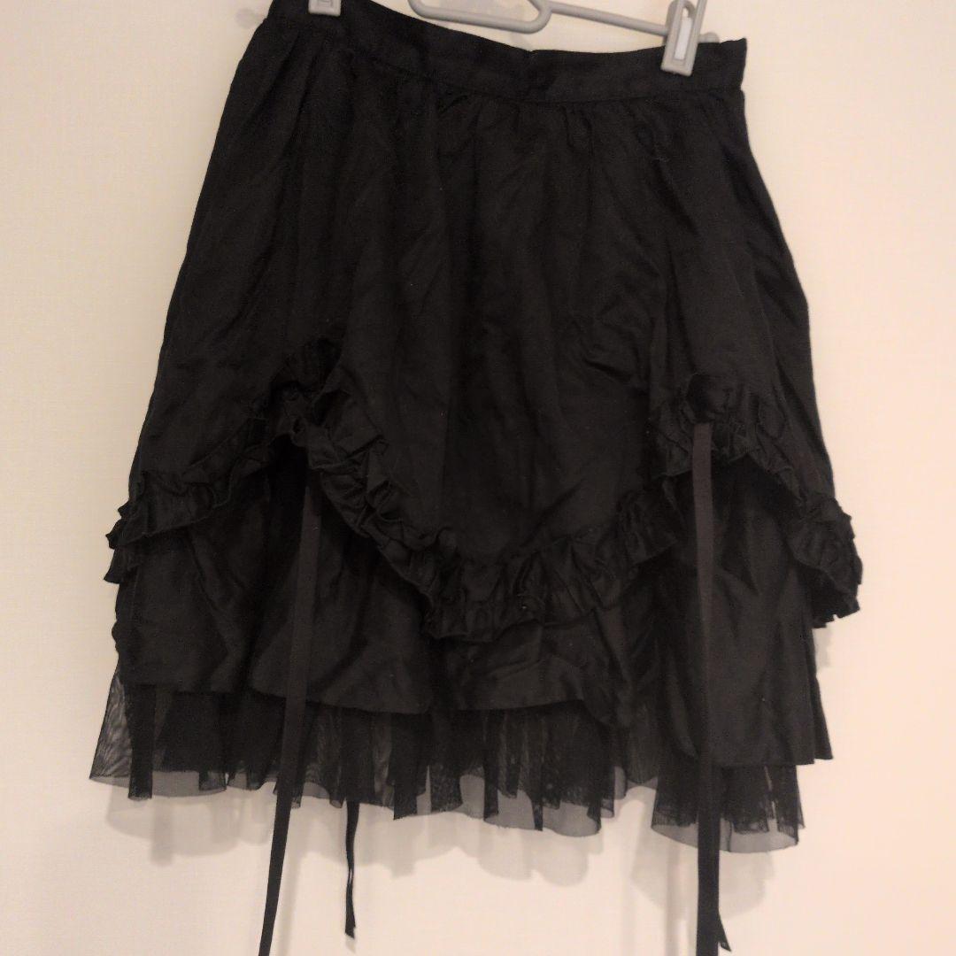 【希少】PEACE NOW 廃盤ブランド ゴスロリ 黒×レース スカート