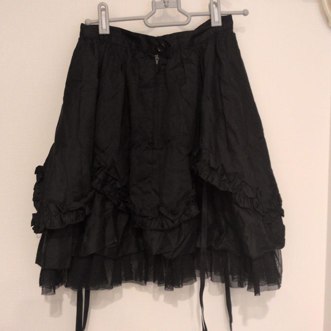 【希少】PEACE NOW 廃盤ブランド ゴスロリ 黒×レース スカート