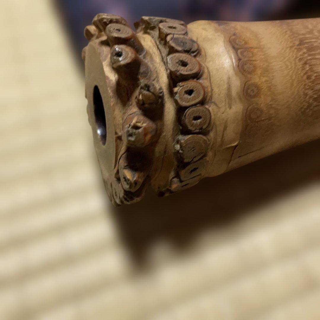 尺八 竹製 専用ケース付き　巨川