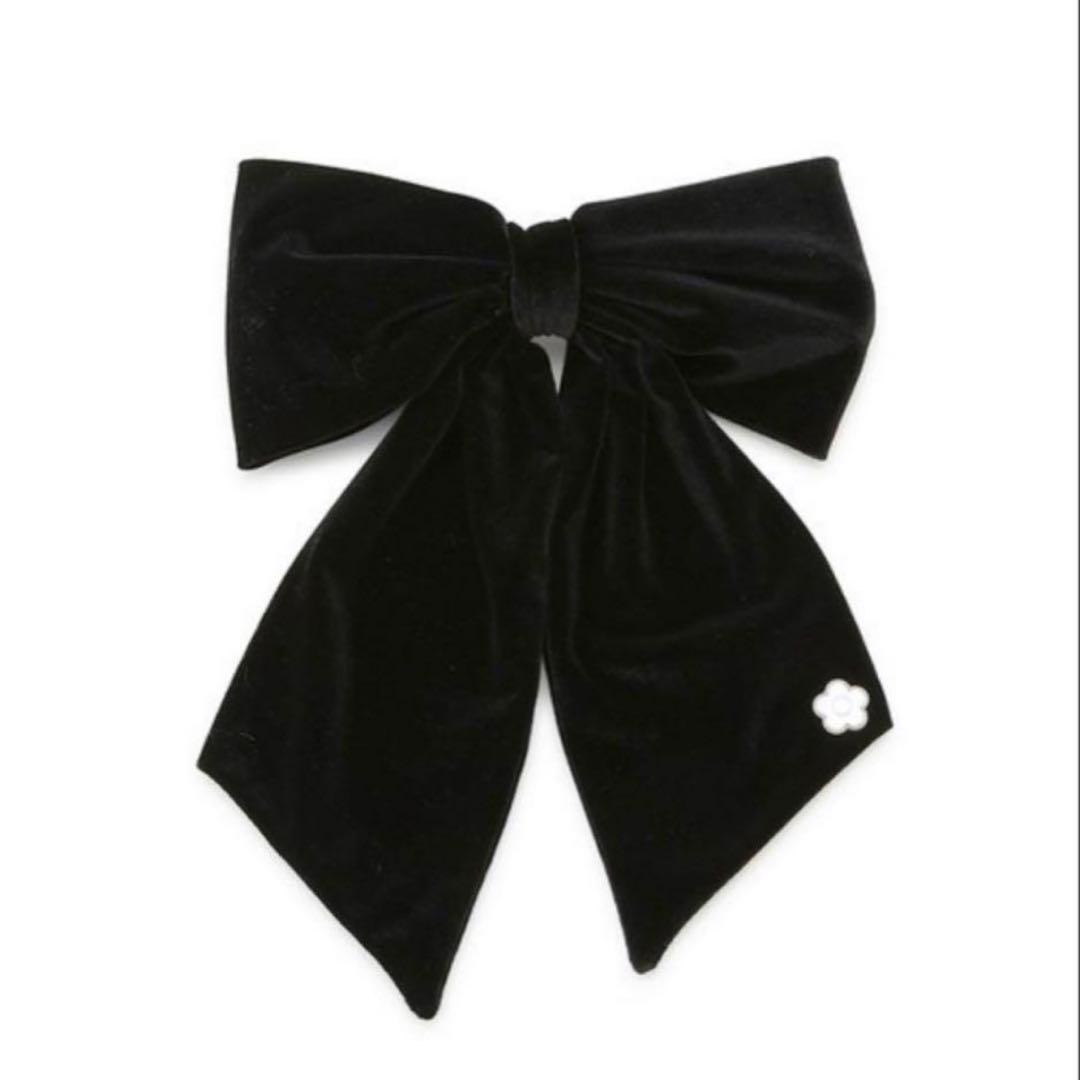 MARY QUANT LILY BROWN リボンバレッタ ブラック 【完売品】