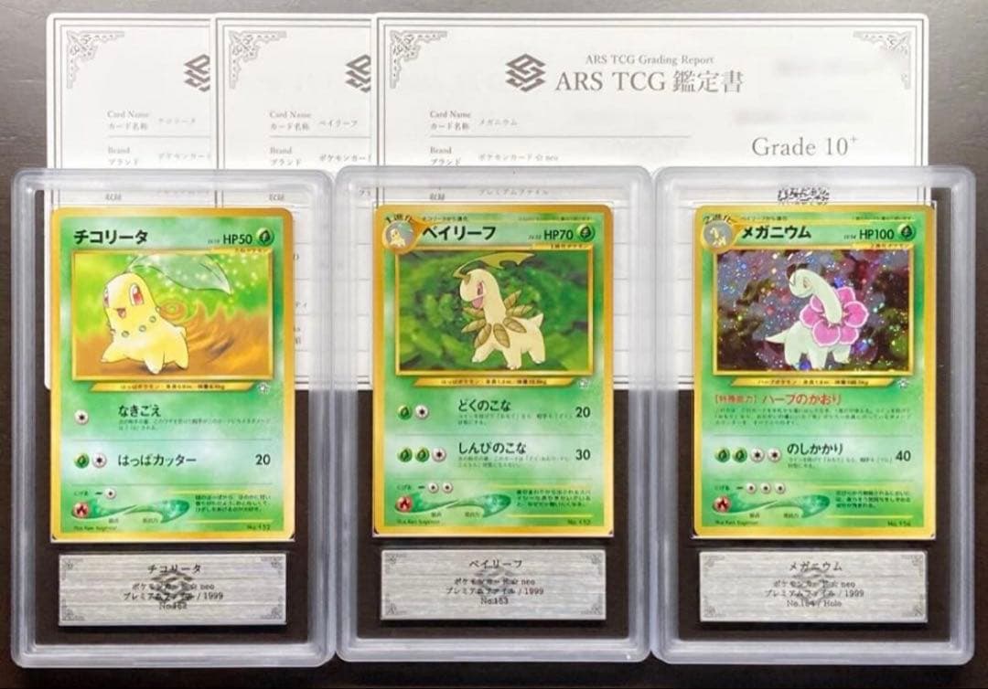 ARS10+／チコリータ ベイリーフ　メガニウム　旧裏　neo ネオ　1999年