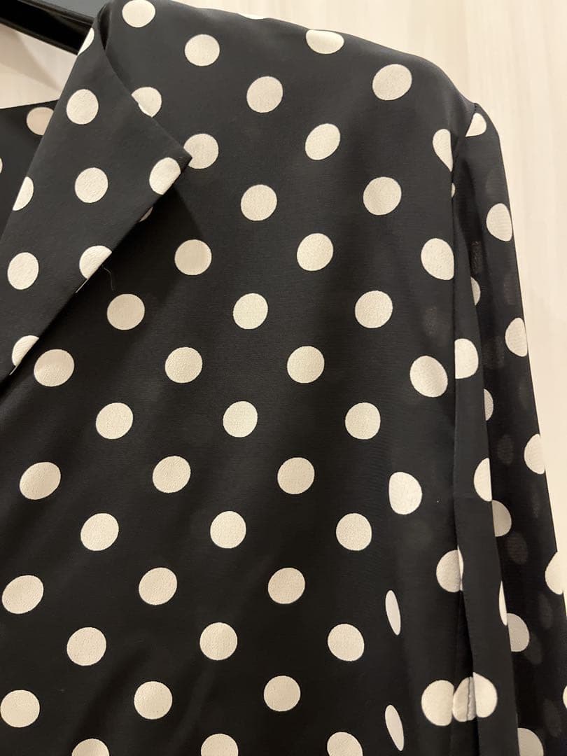 FOXEY Daisy Lin♡ドット柄長袖ブラウス トップスsize38