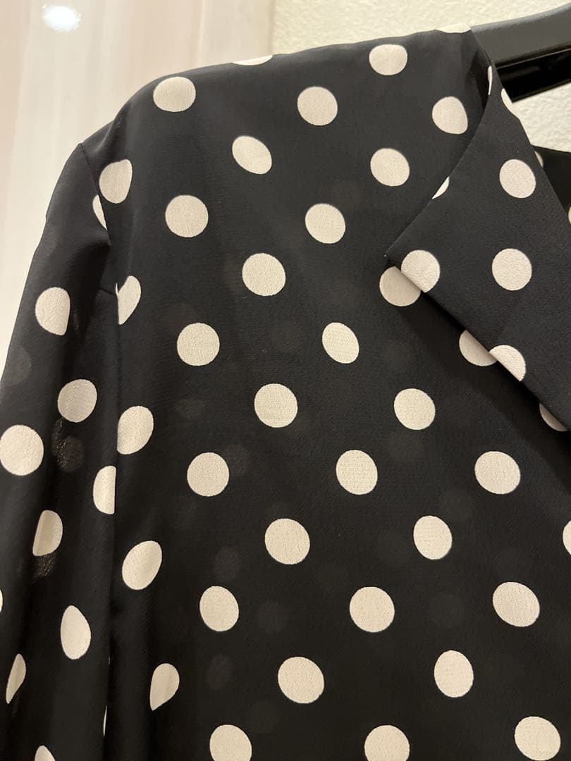 FOXEY Daisy Lin♡ドット柄長袖ブラウス トップスsize38