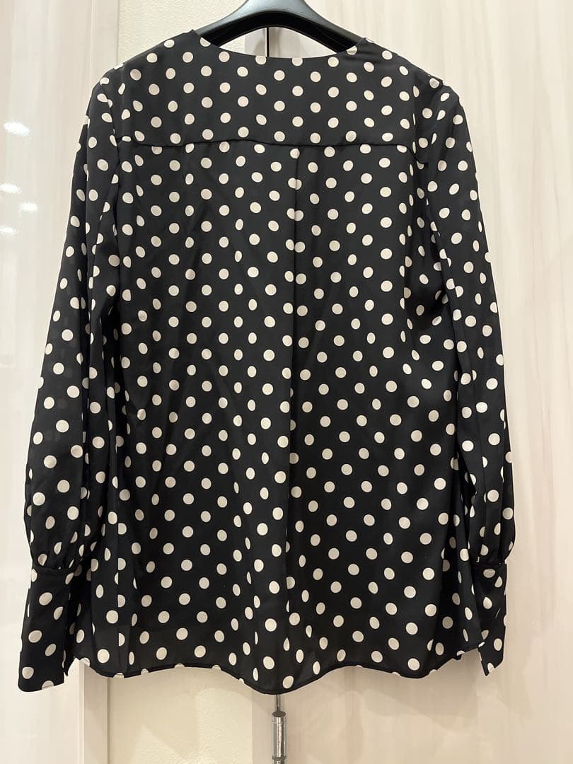 FOXEY Daisy Lin♡ドット柄長袖ブラウス トップスsize38
