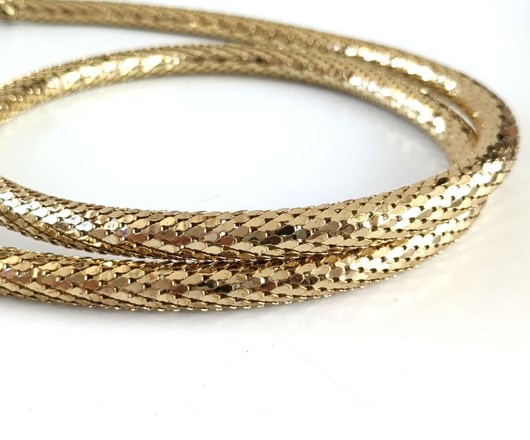 Whiting ＆ Davis *アンティーク　蛇ベルト*ゴールド