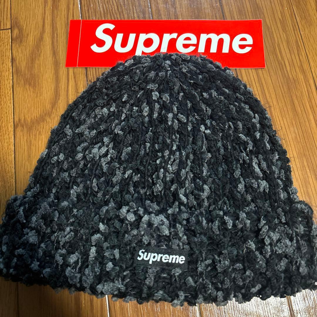 Supreme Chenille Beanie black ニット帽