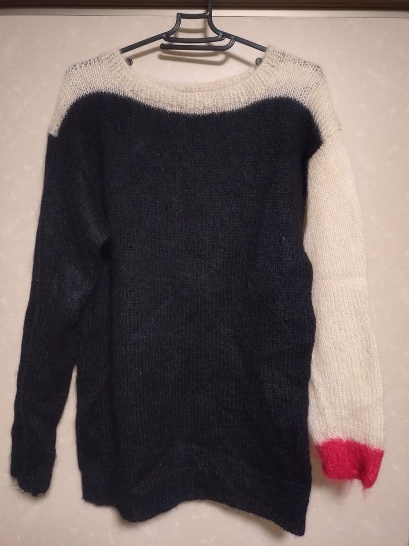 【モヘア・セーター】ハンドメイド・モヘア／ジョニー・ロットン・タイプ（Mサイズ）