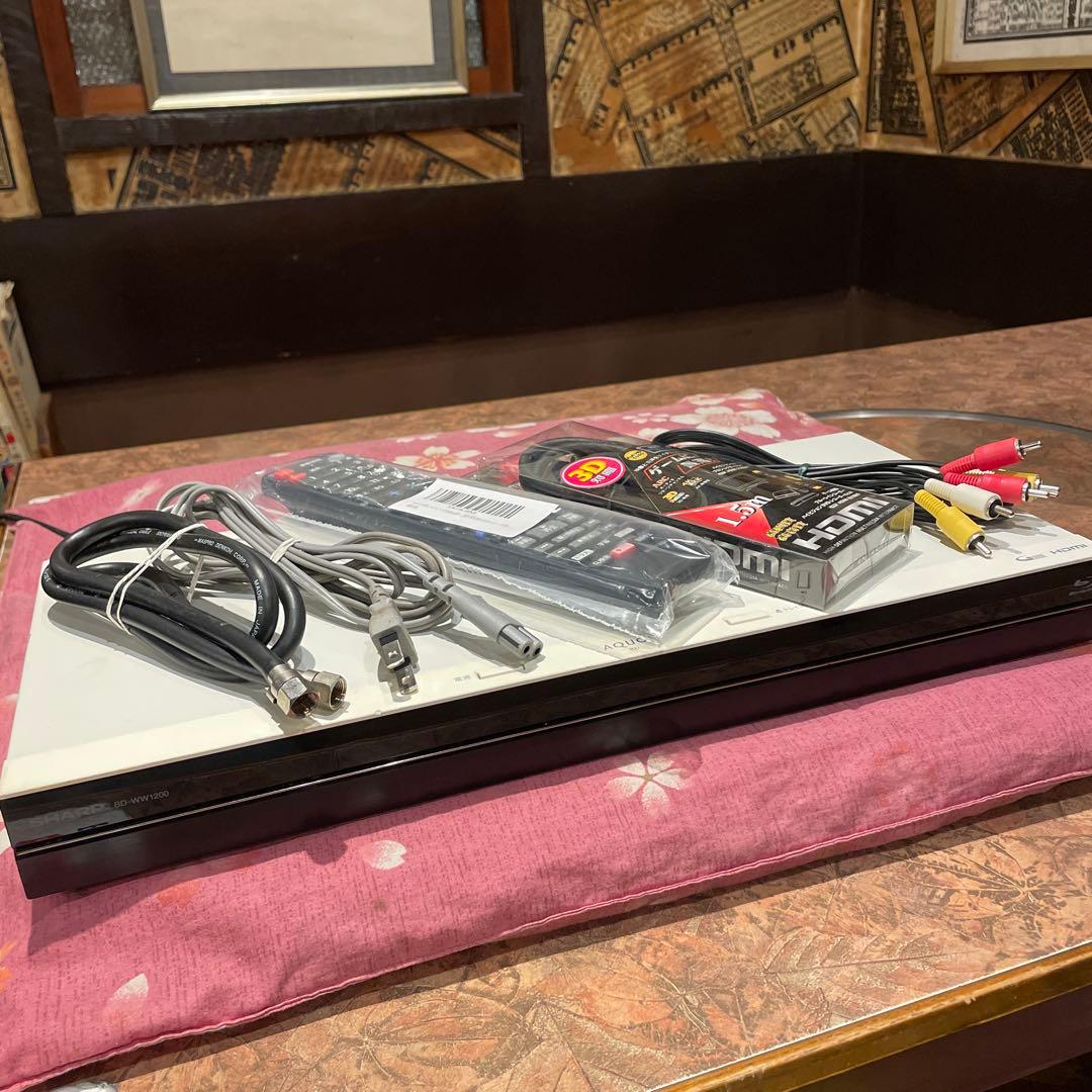 シャープBD−WW1200 12倍録2番組W録 1000GB 新リモ等付フル装備