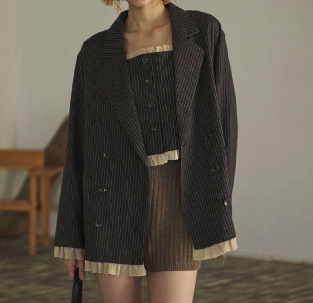 【新品】loin nuit ロワンニュイ フリルレイヤードデザインジャケット