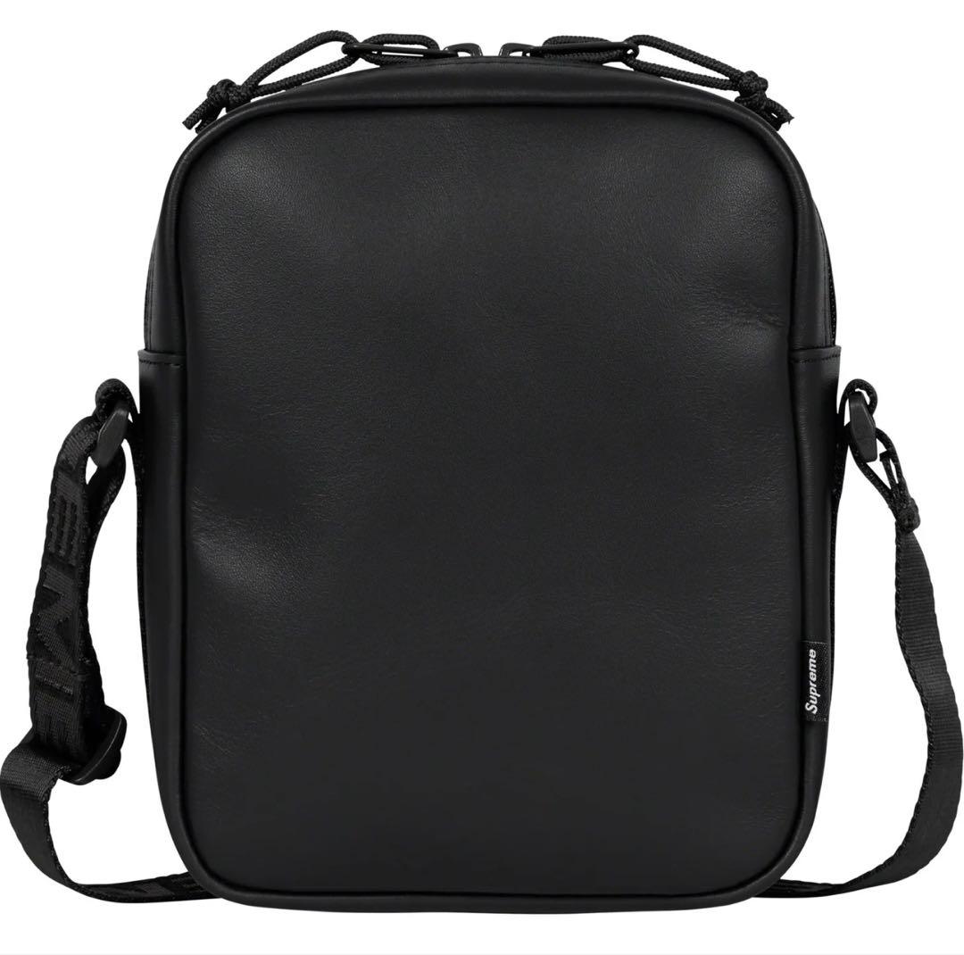 Supreme　 23FW　レザーショルダーバッグ　ブラック