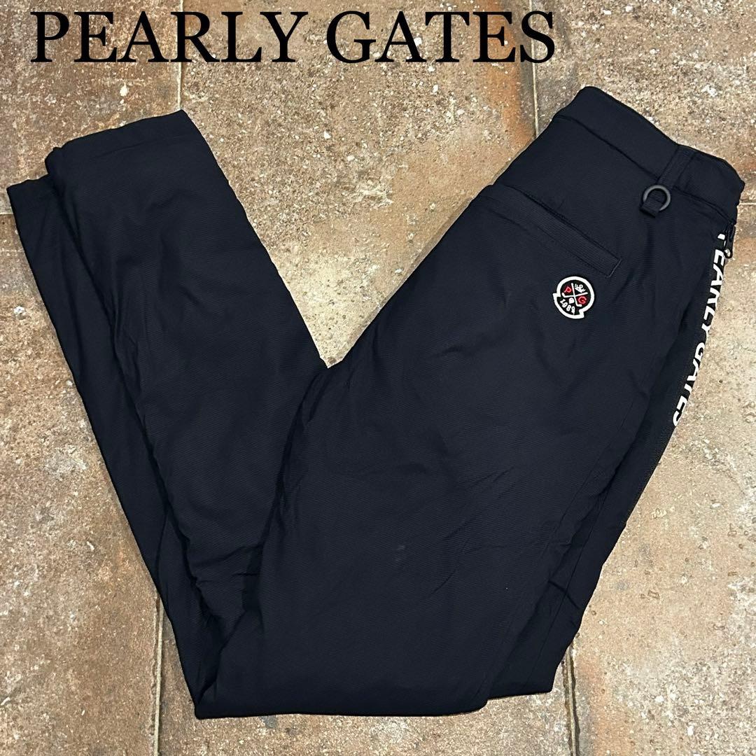 PEARLY GATES 中綿パンツ ネイビー ジップロゴ　小さいサイズ