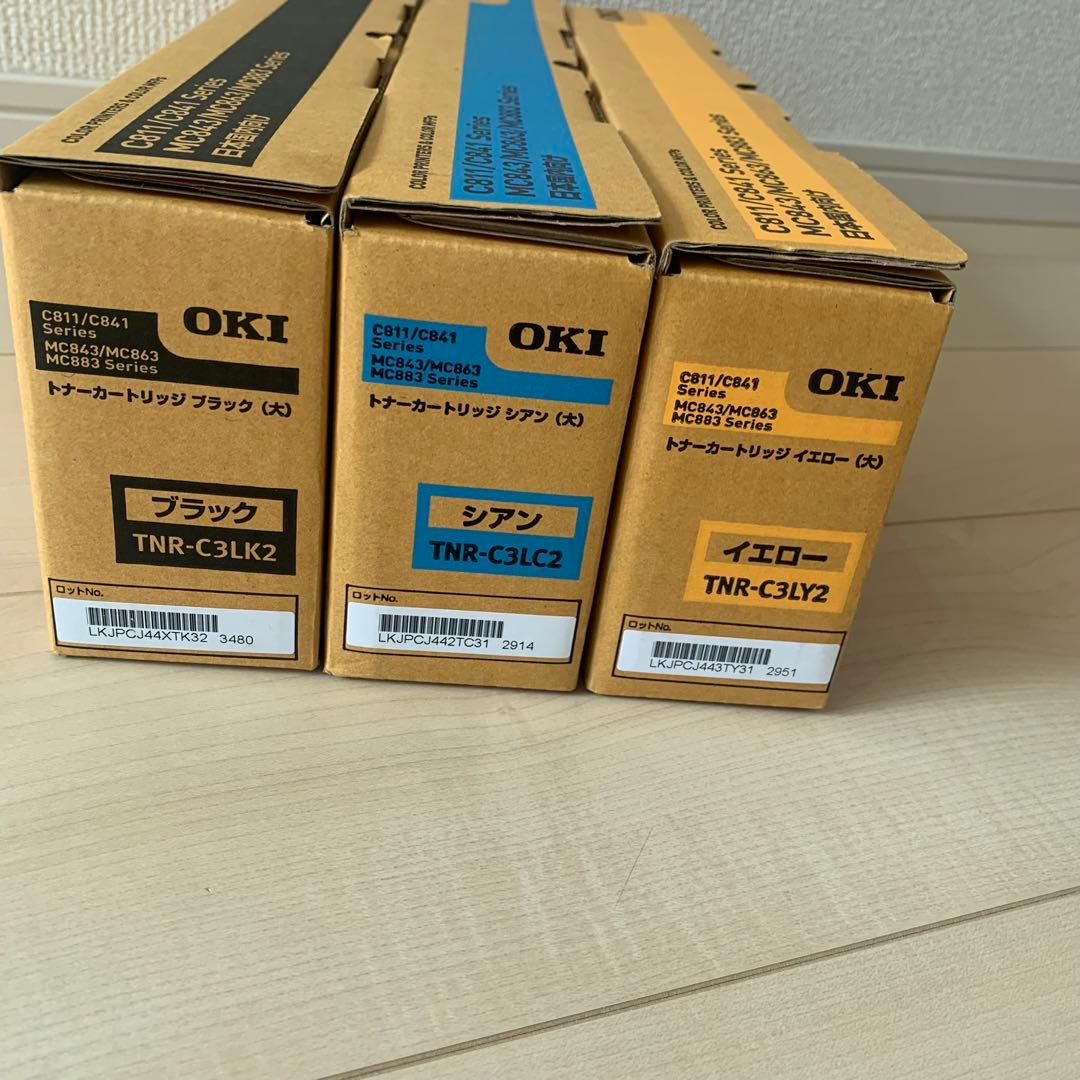 未使用純正OKIトナーTNR-C3LK2 TNR-C3LC2 TNR-C3LY2