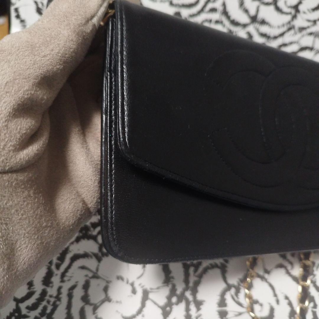 シャネル　デカココ　斜め掛けウォレット　クラッチバッグ