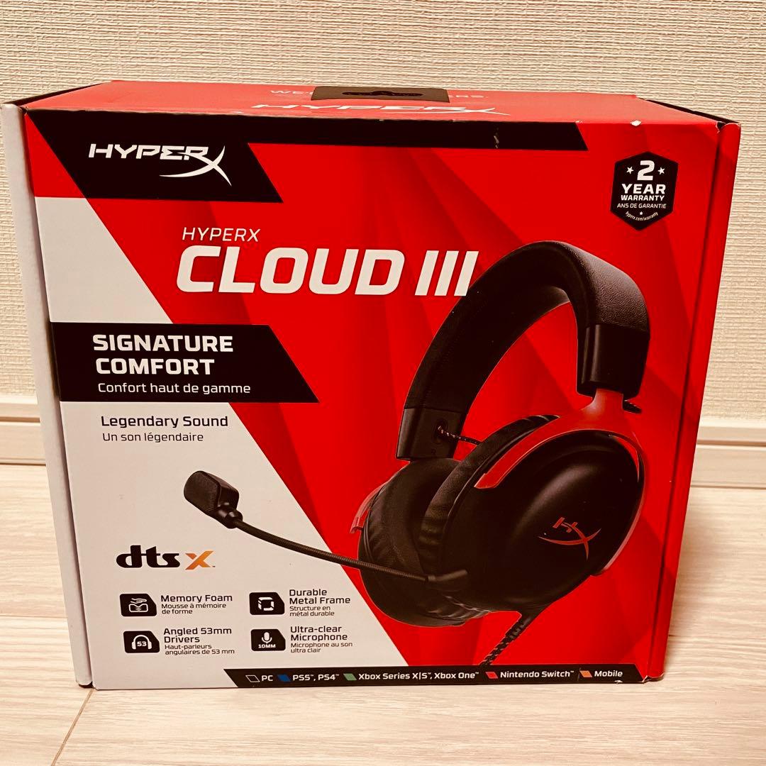 【新品・未使用】HyperX Cloud III ゲーミングヘッドセット