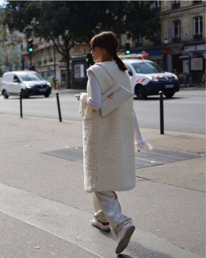 Manami28gypsohila ウール　モヘア　ベスト テディ