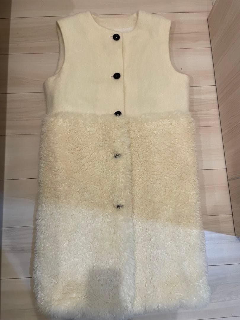 Manami28gypsohila ウール　モヘア　ベスト テディ