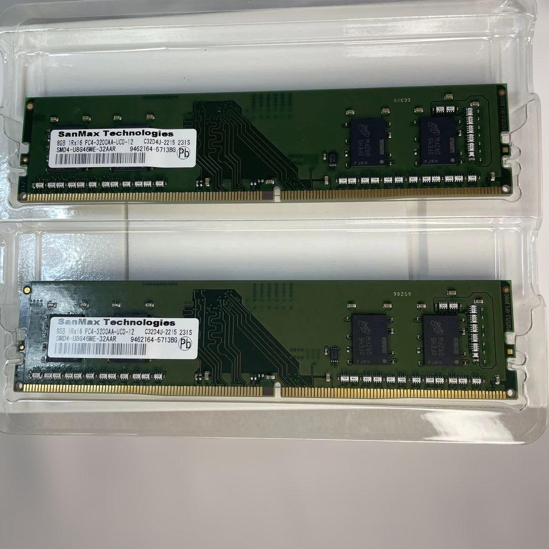 SanMax 8GB２枚 DDR4 メモリ PC4-3200 16GB