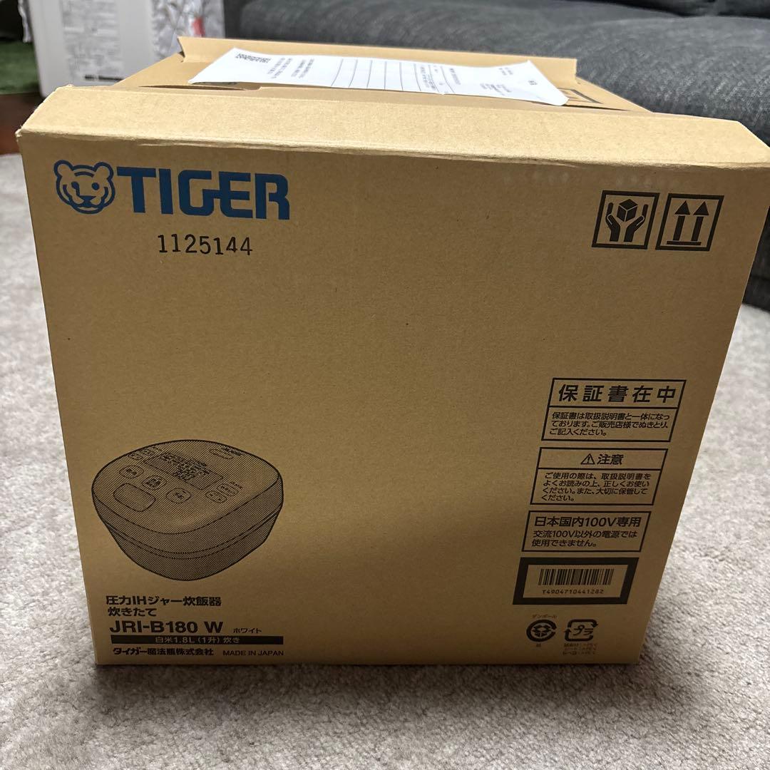 TIGER IH炊飯器 JRI-B180 W ホワイト