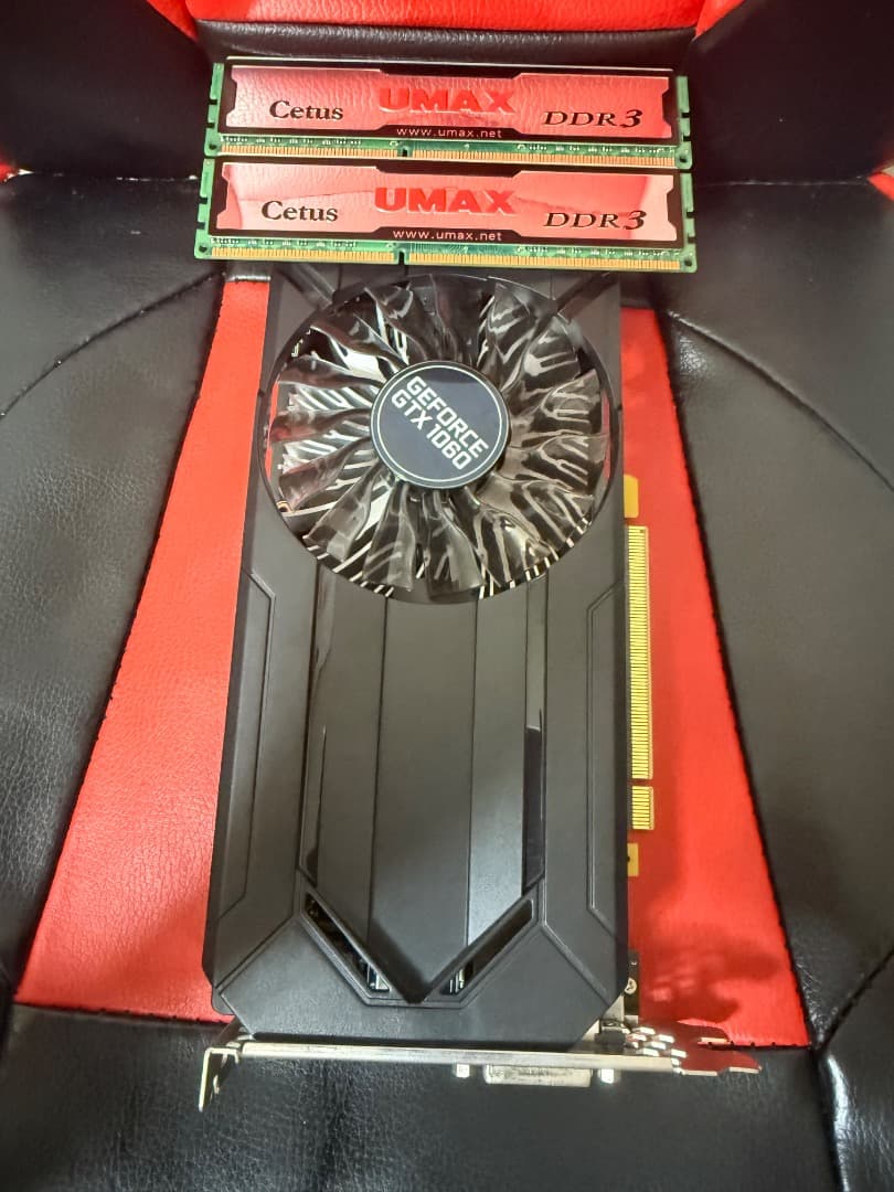 グラフィックボード・グラボ・ビデオカード GTX1060 6GB and DDR3-1333 8gb x2 16gb