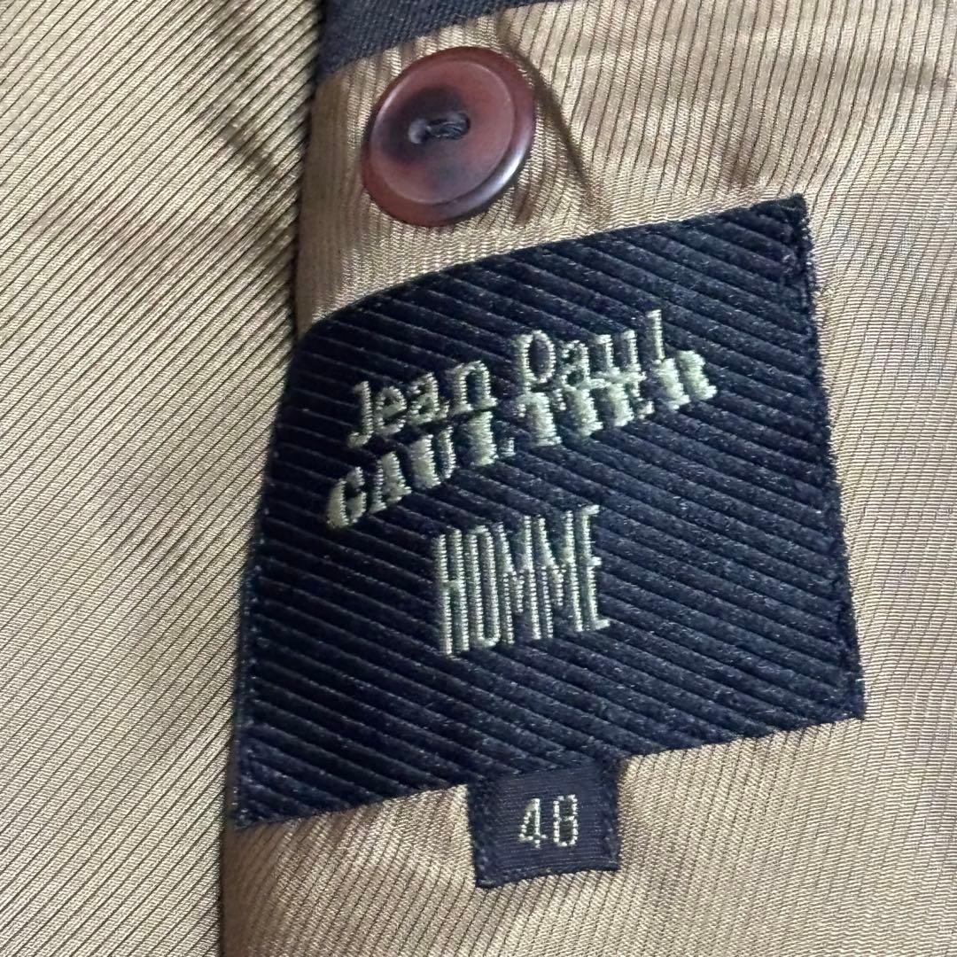 希少 OLDジャンポールゴルチエ　ダブル　ジャケット　48 ダークブラウン光沢