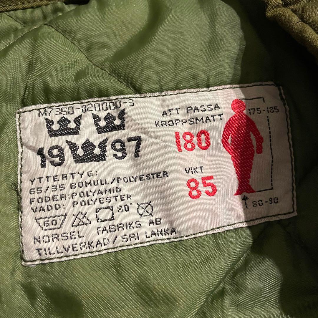 【希少色】実物スウェーデン軍M90 コールドウェザーパーカー後期型L 1997年